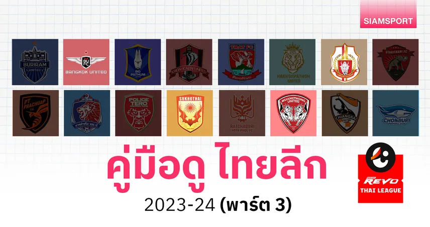 คู่มือดู ไทยลีก 2023-24 (พาร์ต 3)