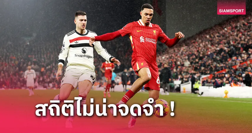 ลิเวอร์พูล ทีมแรก! หงส์สร้างสถิติสุดเลวร้ายเกมแดงเดือด