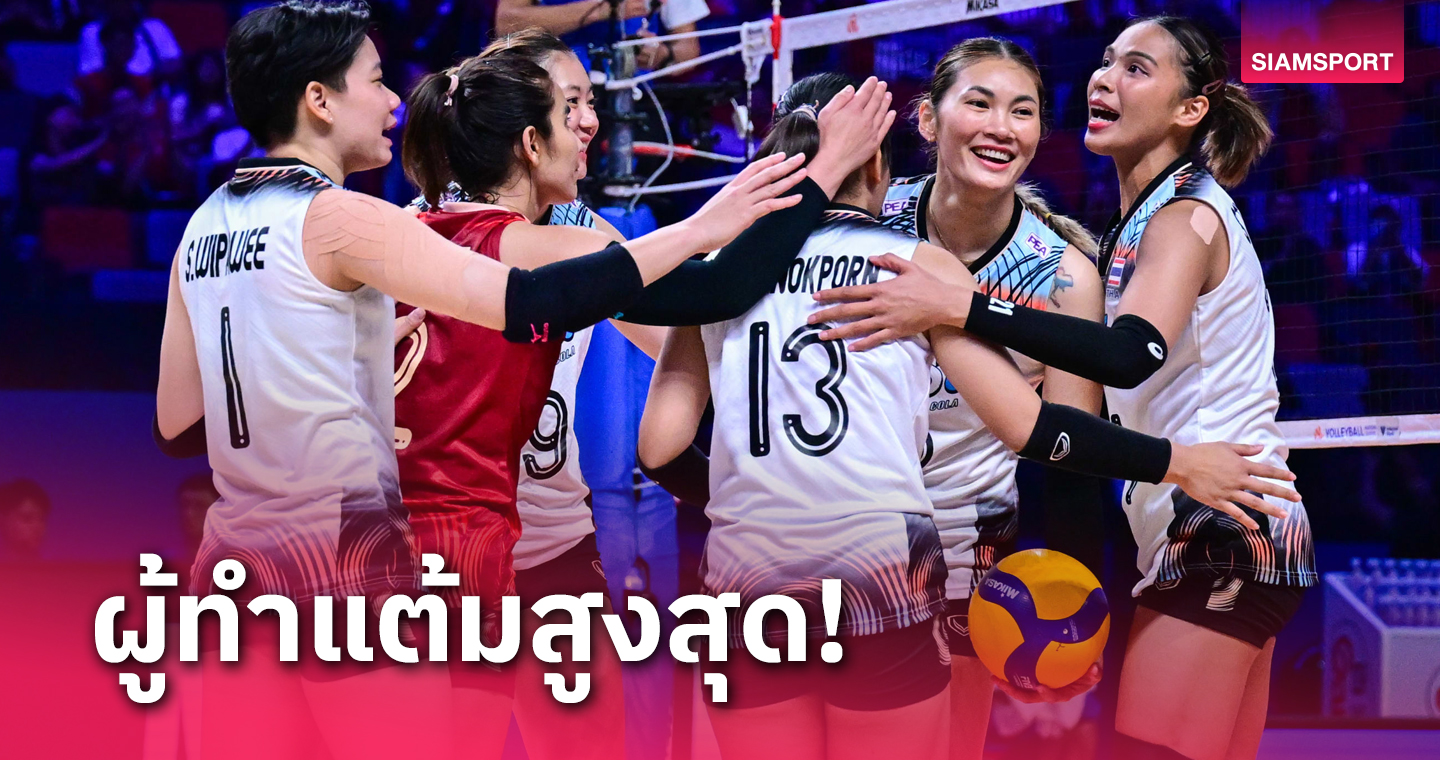 เปิดผู้ทำแต้มสูงสุด วอลเลย์บอลหญิงไทย หลังทุบ ฝรั่งเศส ศึกเนชันส์ลีก สนาม 2